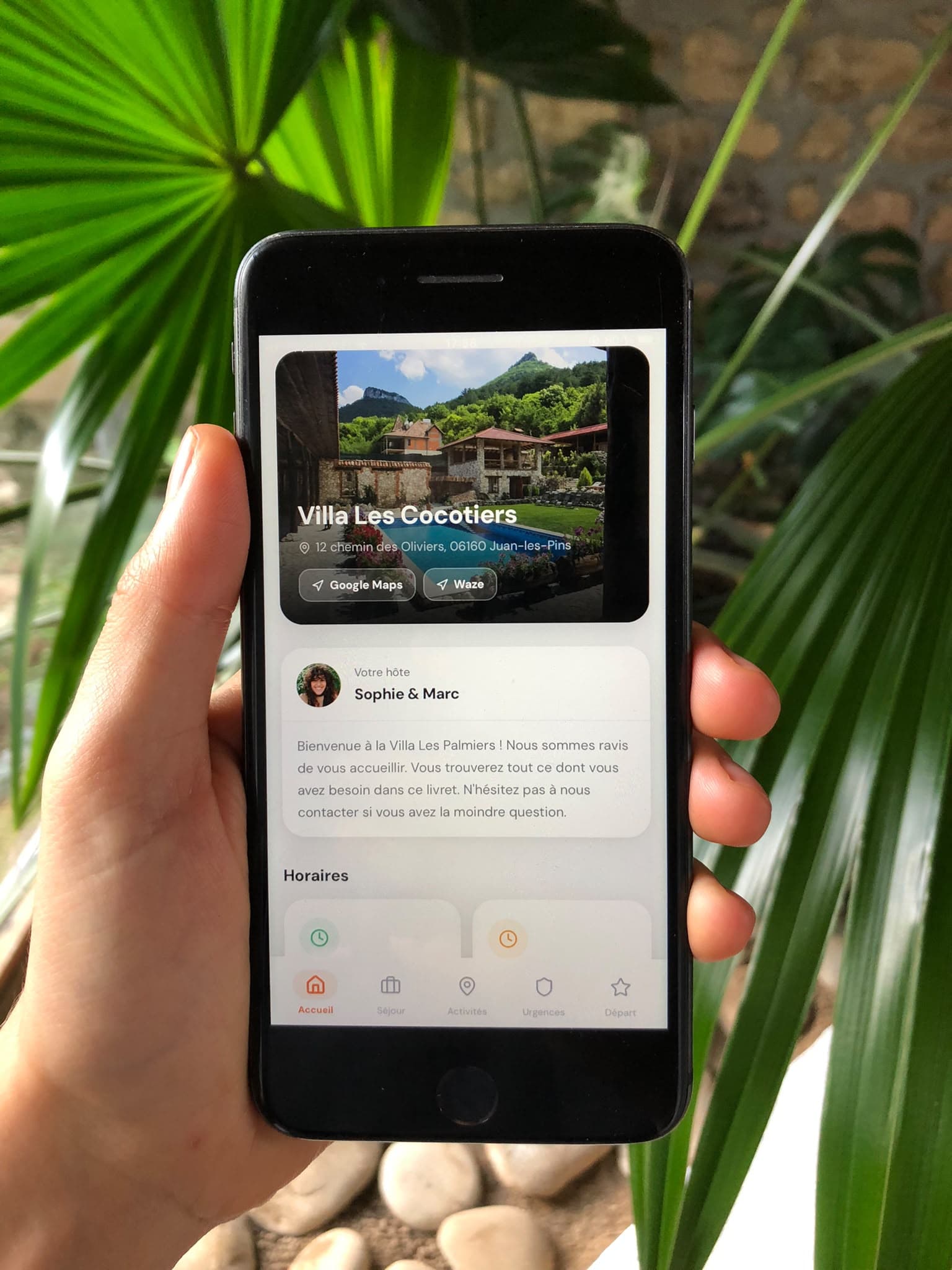 Livret d'accueil avec itinéraire Google Maps et Waze