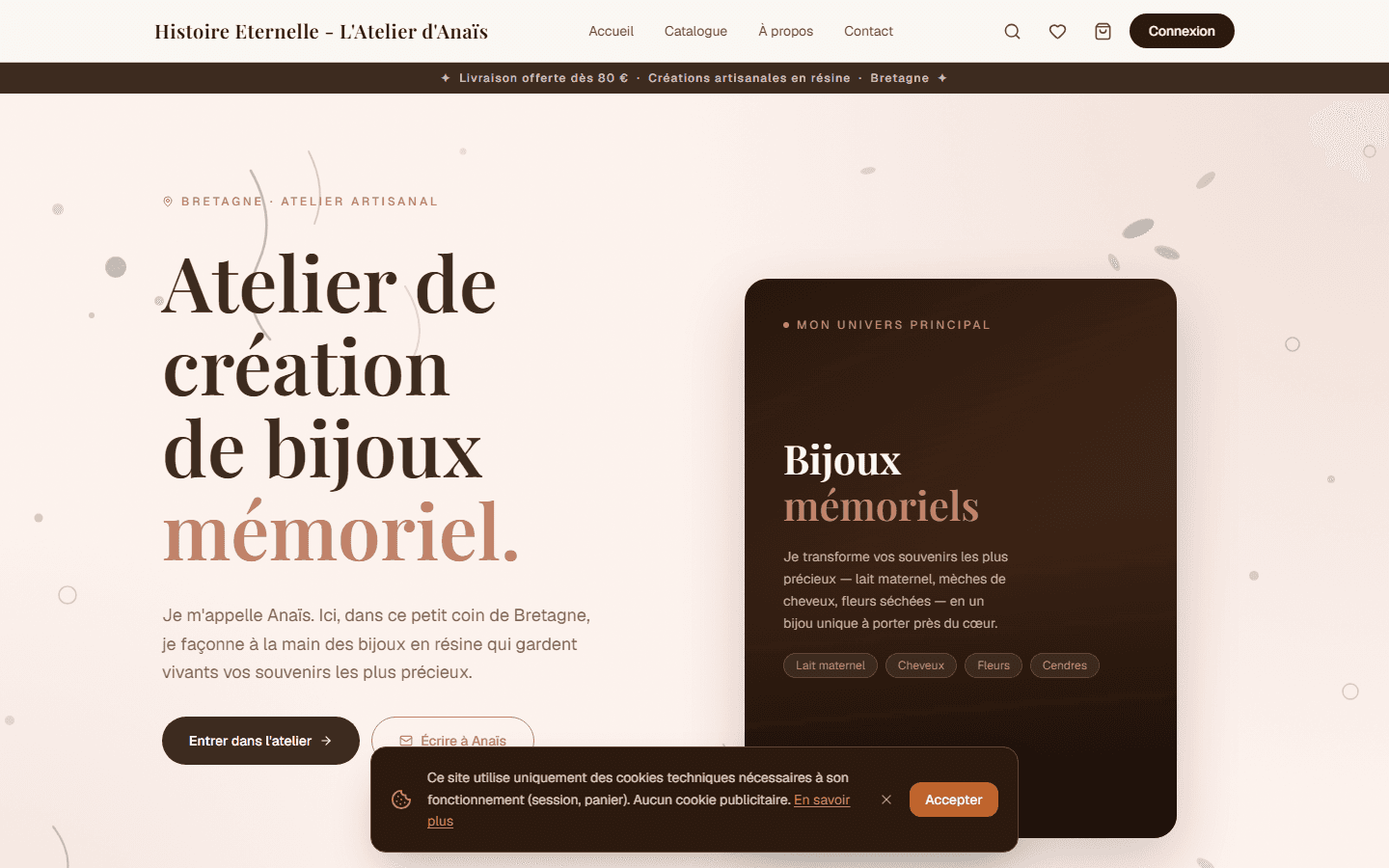 Histoire Eternelle : Bijoux artisanaux façonnés à la main.