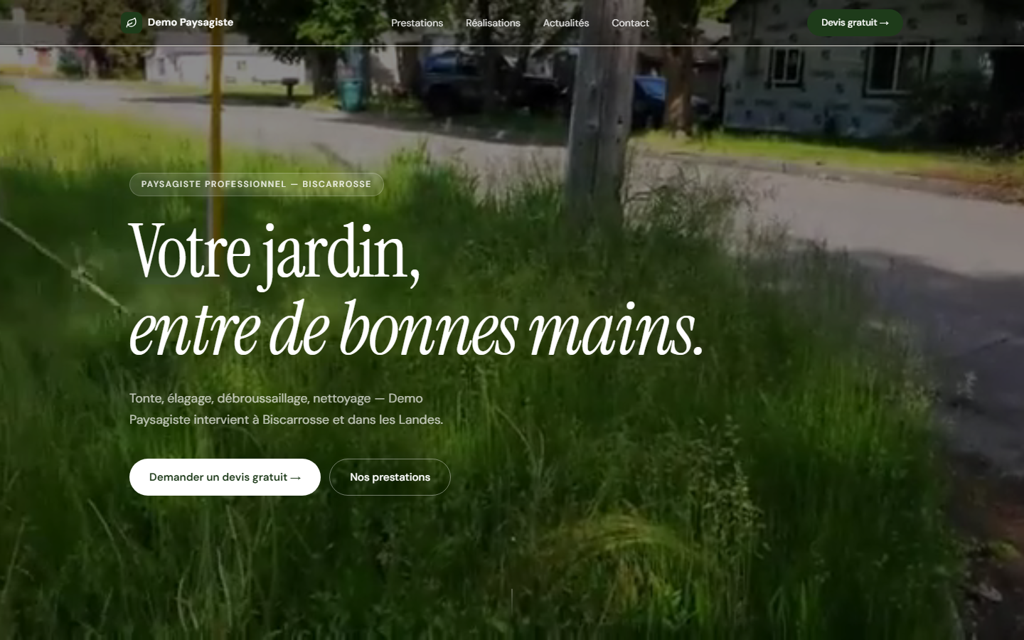 Aperçu du projet Paradis Vert